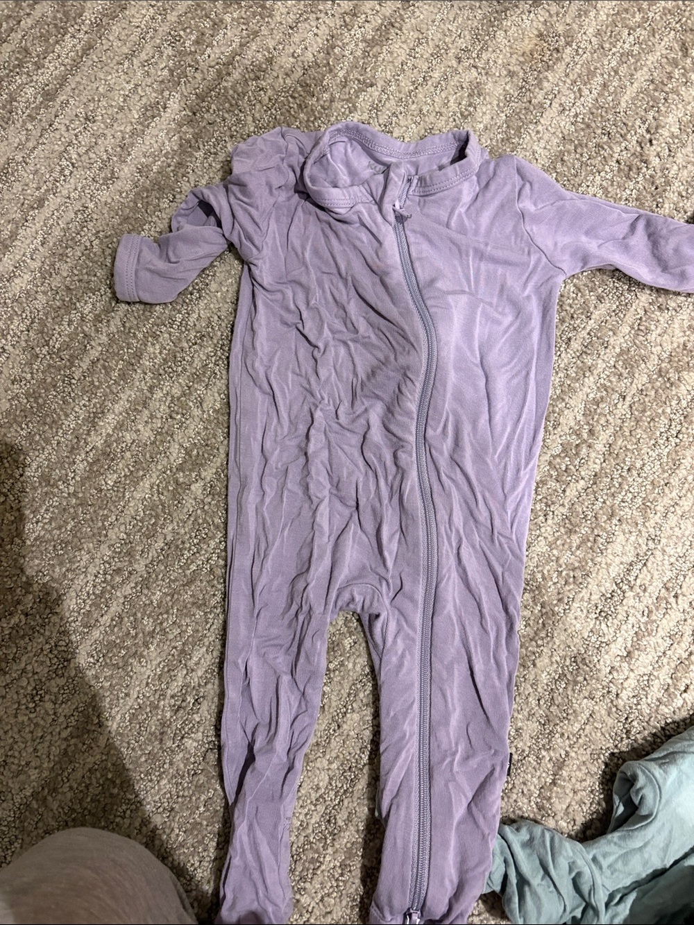 Kyte BABY Lavender Zip Front Footie One-Piece